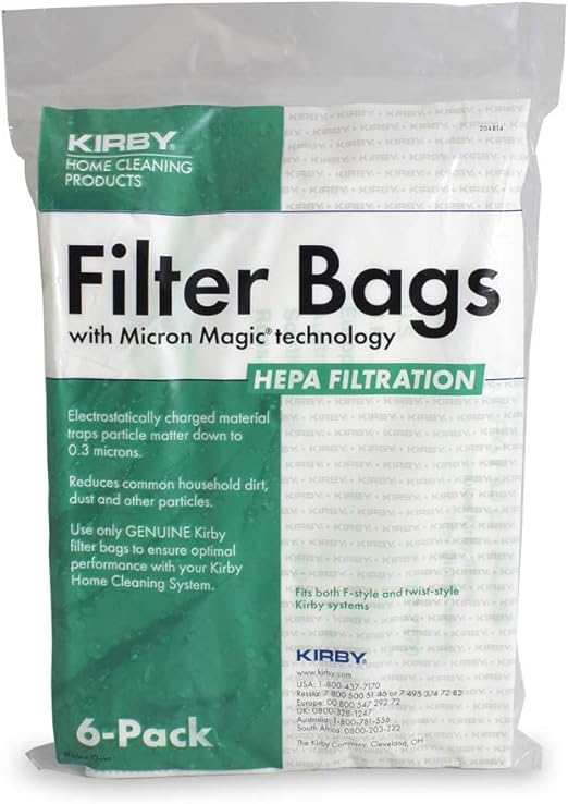 Amazon Com Kirby 204814 Micron Magic Hepa Filter Plus Bags 6 White