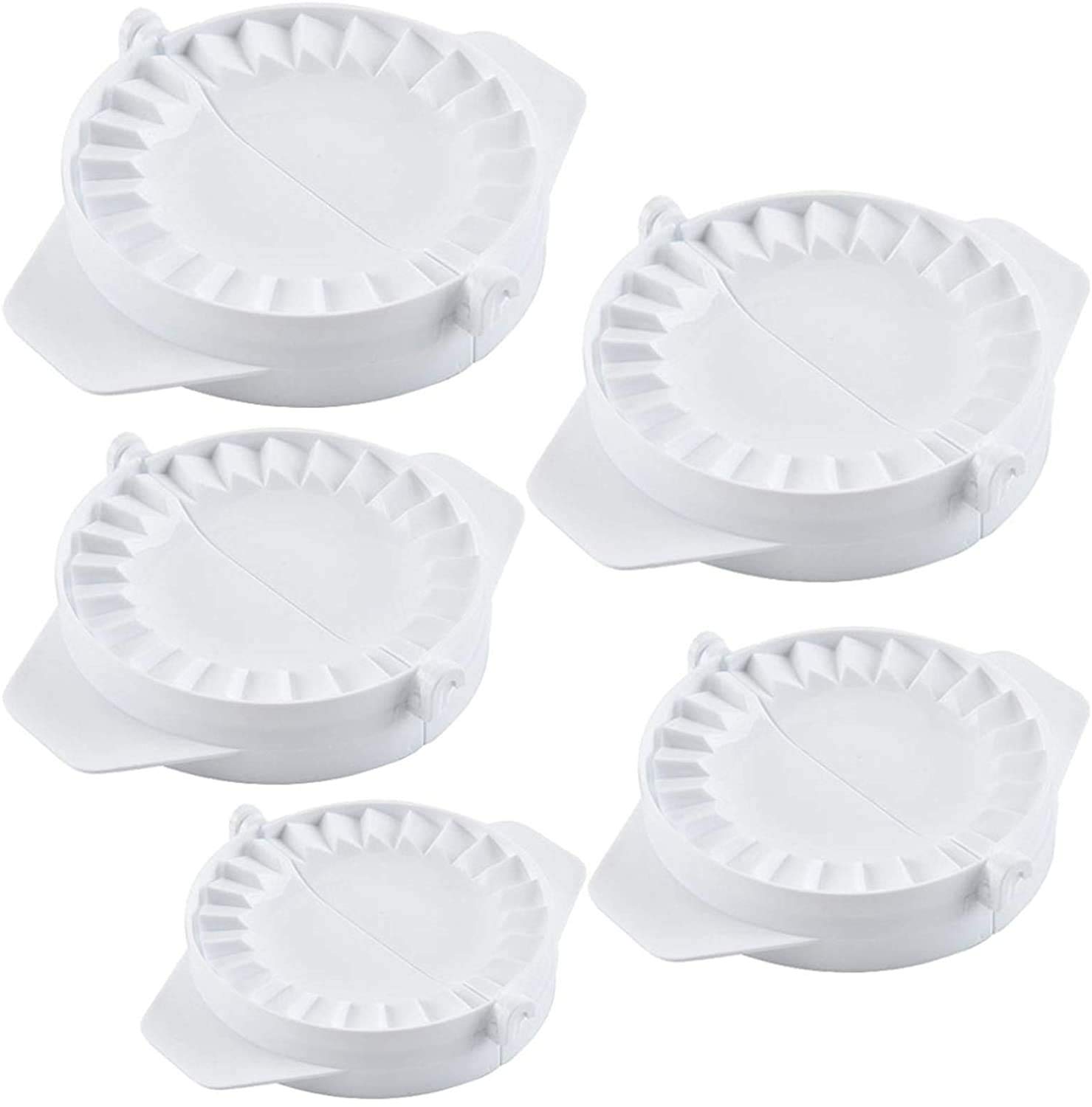 Ravioli Dumpling Maker Set - 5 Pcs Manual Chinese Dumpling Pie Ravioli Maker Mold Cutter - Gyoza Empanada Mould Pastry Dough Press Tool for Home Kitchen