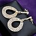 Mytys Dangle Earrings for Women Heart Drop Earring Mesh Crystal Earrings