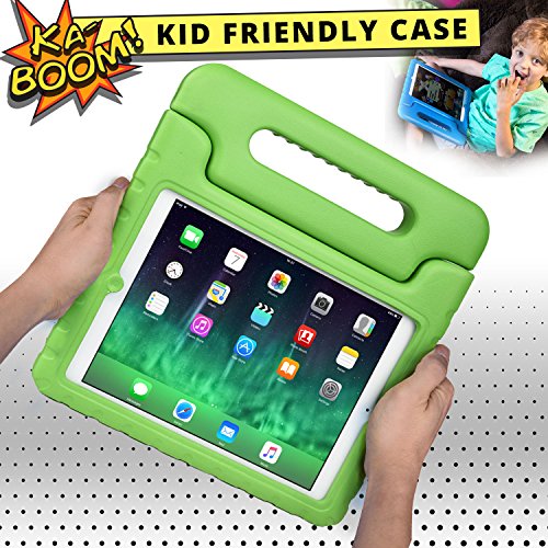 Apple iPad Air case for kids [SHOCK PROOF KIDS IPAD CASE] COOPER DYNAMO Kidproof Child iPad Air 1 Cover for Boys, Girls, Toddlers | Kid Friendly Handle & Stand, Light Weight, Screen Protector (Green) - Thumbnail 4
