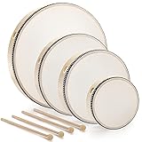 Foraineam 4 Pack Hand Drum 12 Inch 10 Inch 8 Inch 6