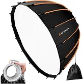 K&amp;F CONCEPT 35.4"/90CM Umbrella Softbox, Grid Pouch, Quick Release | With Honeycomb, Carrying Bag, Softbox lighting Kit for Magazine-Grade Portraits, Live Streaming, photography studio LD02