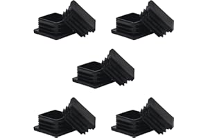FiveEyes 1.5" 1 1/2 Inch Square Tubing Plastic Plug End Caps 10 Pack, 1 1/2" 1.5 Inch Square Tube End Cap Plugs 1.5x1.5 Fence Post Pipe Cap Cover Tubing Insert Chair Glide Finishing Plug End Caps