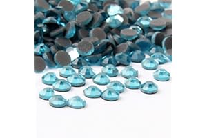 Crystal Hotfix Rhinestone,Machine Cut Stone 1440pcs/pkg (Aquamarine,SS20/5mm)