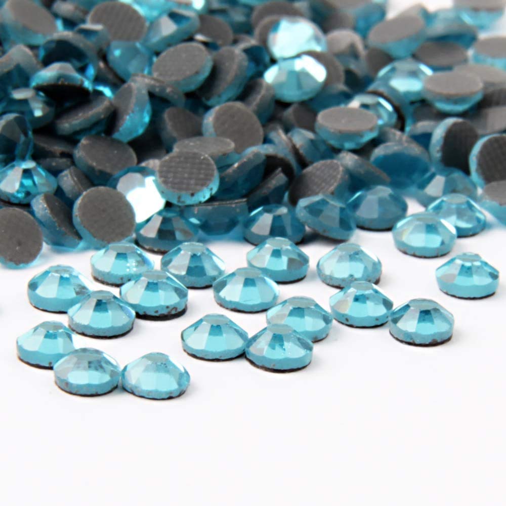 Crystal Hotfix Rhinestone,Machine Cut Stone 1440pcs/pkg (Aquamarine,SS16/4mm)