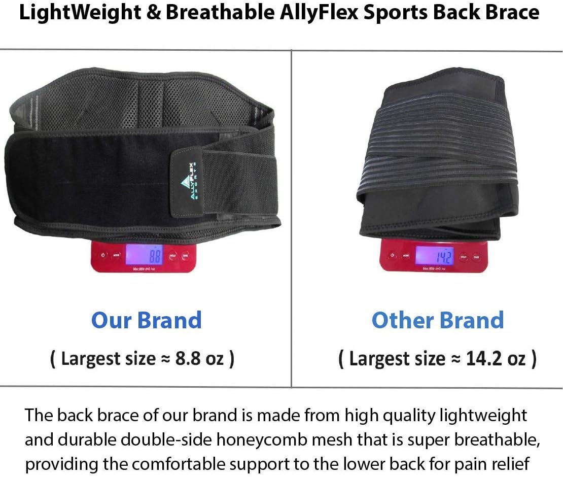 Lightweight Back Brace Under Clothes Breathable Honeycomb Mesh & Dual Lumbar Pads for Lower Back Pain Relief, Adjustable Straps for Optimal Lower Back Support - XL/XXL: Health & Personal Care