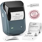 NIIMBOT B1 Label Maker Machine with Tape, 2 Inch Portable Label Printer, Bluetooth Thermal Label Printer with Multiple Templates for Small Business,Office,Home,School (Blue, 1 Printer+1 Roll Label)