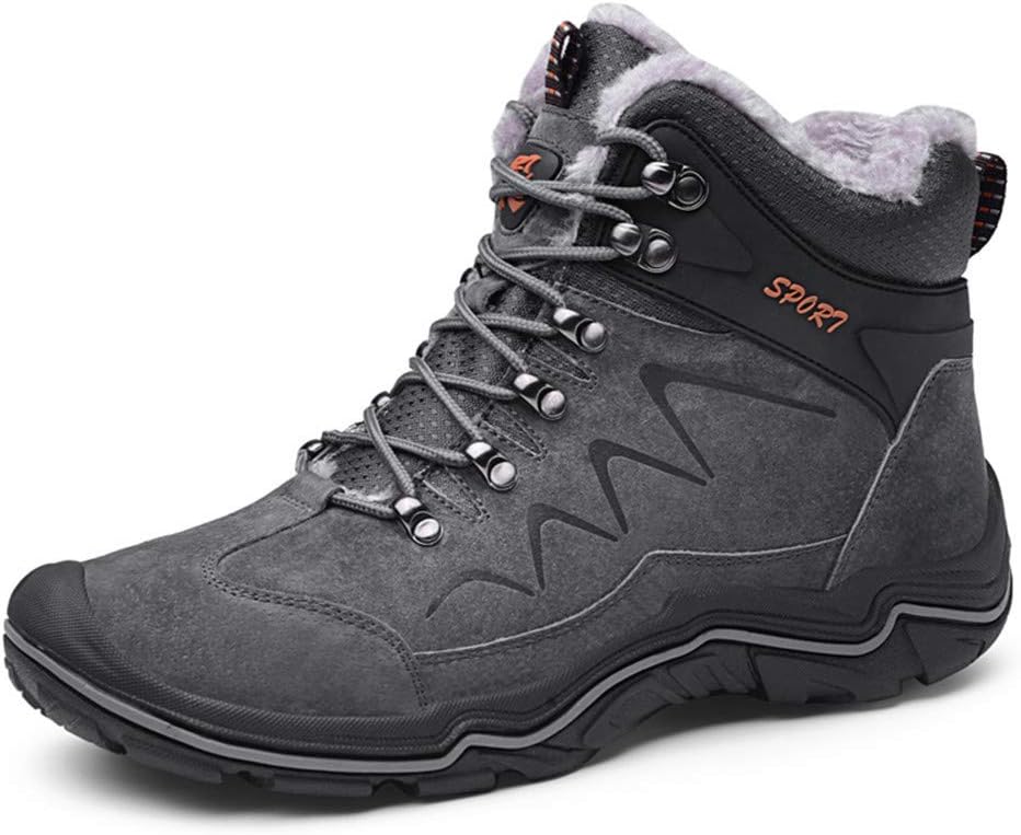 High Top Sneakers for Men Winter Warm Climbing Hiking Shoe Lace Up Ankle Boots