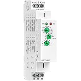 Multifunction Time Relay, Delay ON Off 10A GRT6 M1 AC DC 24-240V with 10 Relay Timer Control Delay Function Mode DIN Rail Electronic Relays of Wide Time Delay Range for 0.1 Seconds to 10 Days