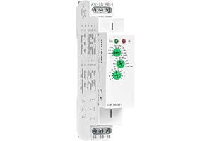 IGEYAPA Multifunction Time Relay, Delay ON Off 10A GRT6 M1 AC DC 24-240V with 10 Relay Timer Control Delay Function Mode DIN Rail Electronic Relays of Wide Time Delay Range for 0.1 Seconds to 10 Days