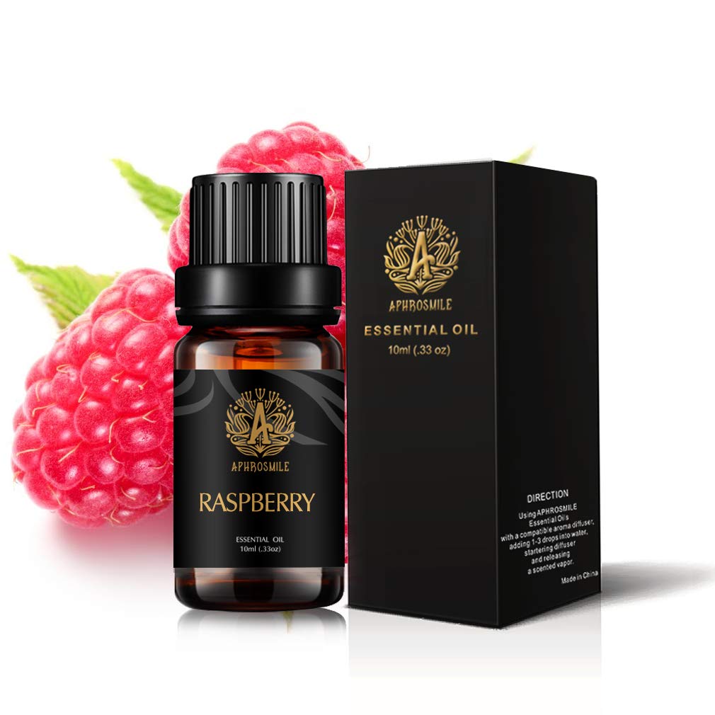 Raspberry Essential Oil for Diffuser - Therapeutic Grade Scented Oil for Aromatherapy, Home, Massage 0.33oz-10ml