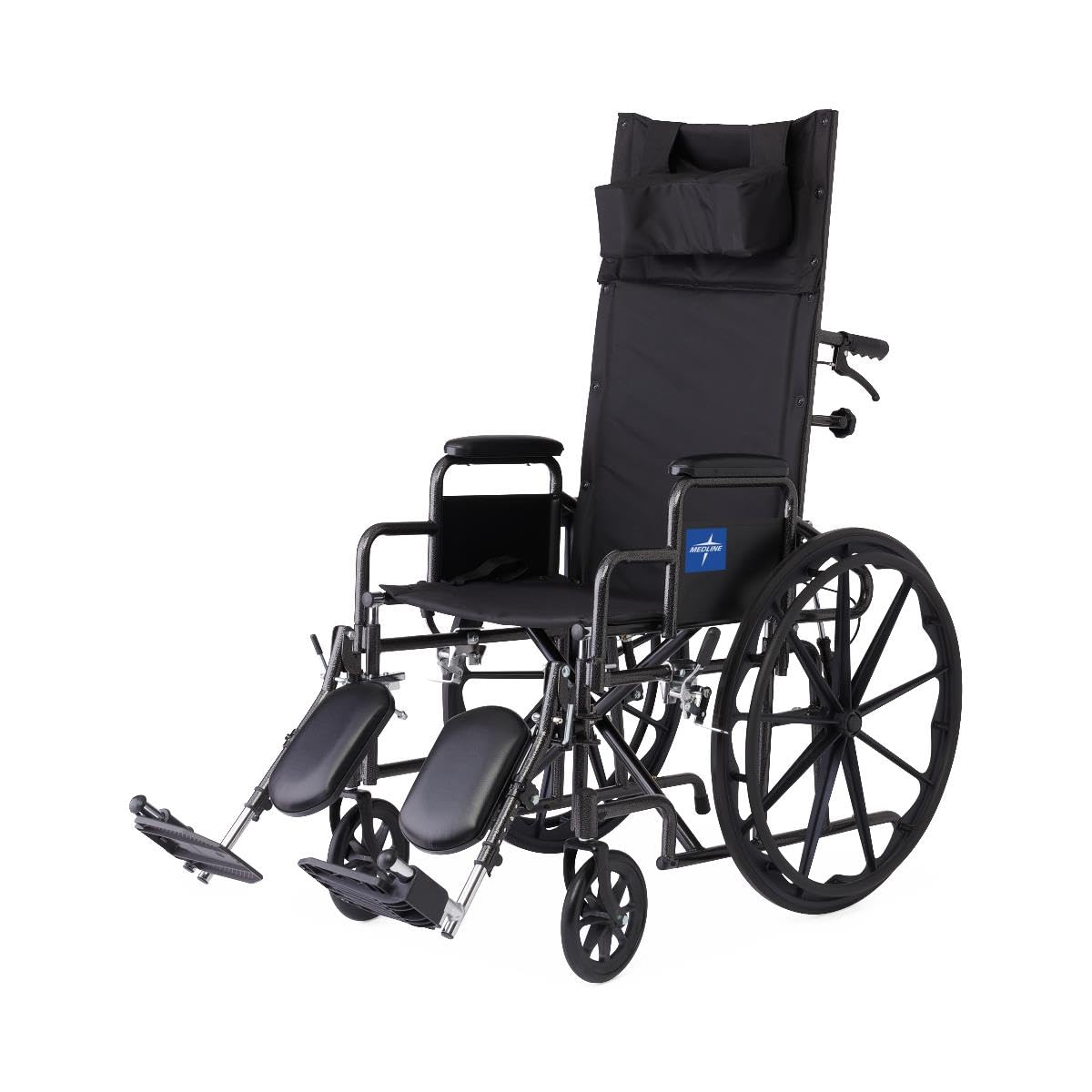 Photo 1 of Medline Reclining Wheelchair, Desk-Length Arms and Elevating Leg Rests, 16" x 18" Seat (W x D)