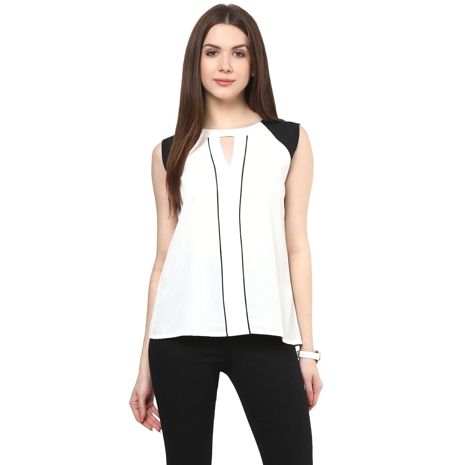 rare off white solid blouse (ep1312a)