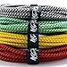 Mophead 15-Foot Guitar Instrument Cable - 1/4 Inch TS to 1/4 Inch TS Right Angle Pro Grade Double Insulated Tweed Braided for Electric Guitar, Bass, Amp, Keyboard (Black and Red)