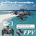 PYS F181 RC Quadcopter with 720p HD Camera Wifi FPV Drone with Altitude Hold Function, RTF Helicopter with Portable Aluminum Case, 4 Batteries, 4in1 Charger, Explosion-proof Battery Safe Bag (Black)