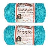 2 Pack Bonnie Macramé Cord - 4mm - 100 Yard Lengths (Turquoise)