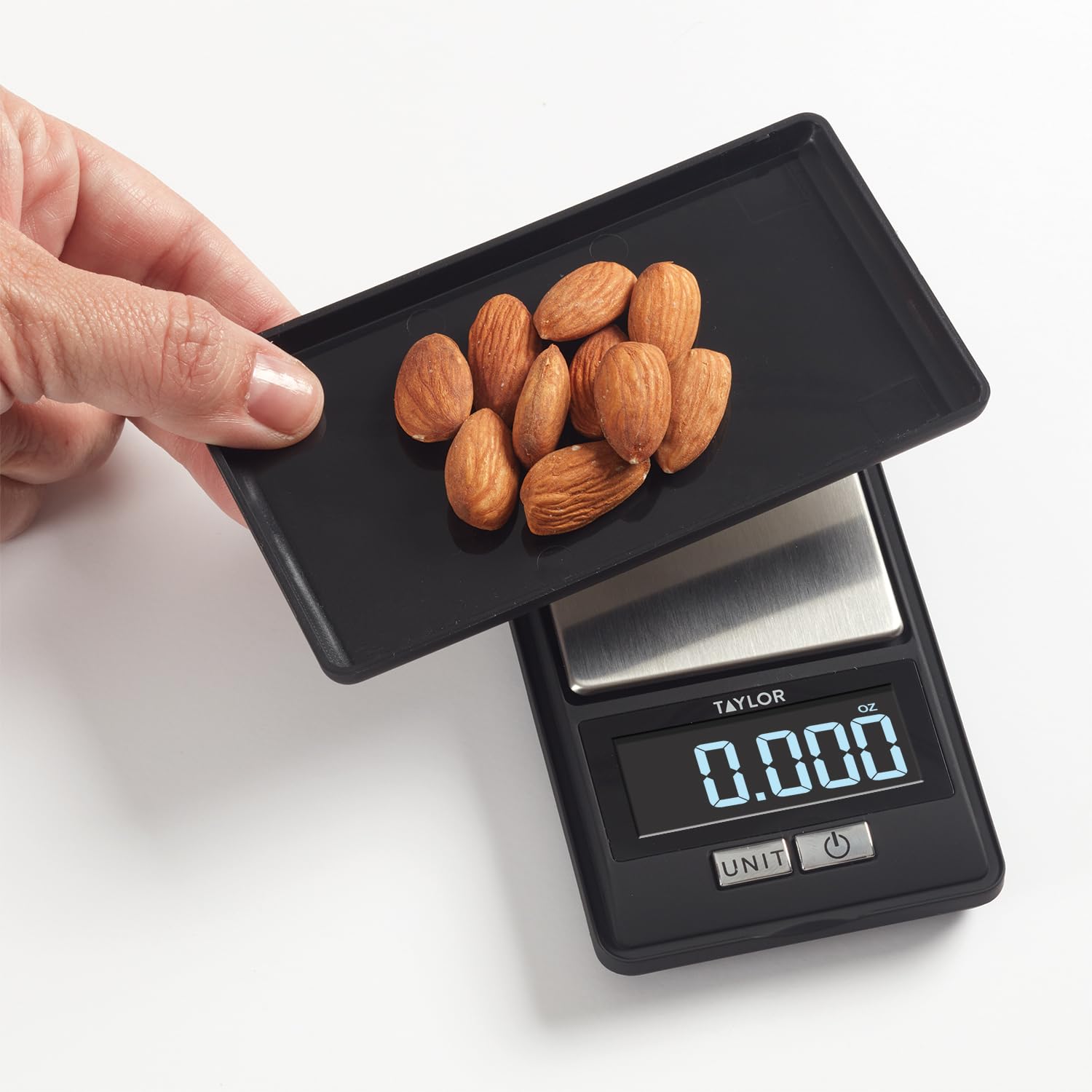 Taylor High-Precision Digital Portioning Scale with Cover, 16OZ/500G, Black