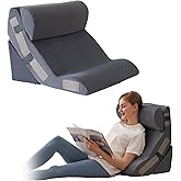 Ahpmeoa 3PCS Wedge Pillow Set for After Surgery, Back Pillow for Bed Sitting up, 10-in-1 Foam Wedge Pillow for Acid Reflux & Back Pain Relief, Post Surgery Pillow for GERD & Snoring, Plush Grey