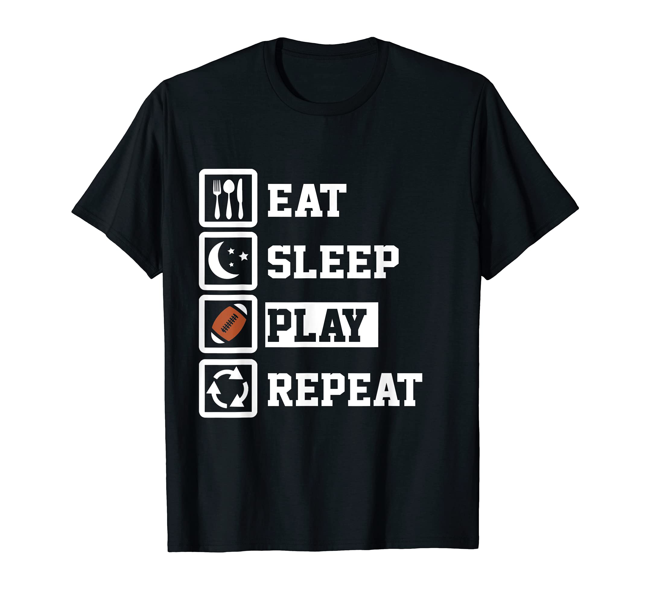 Eat Sleep Rugby Repeat Funny Rugby T-Shirt