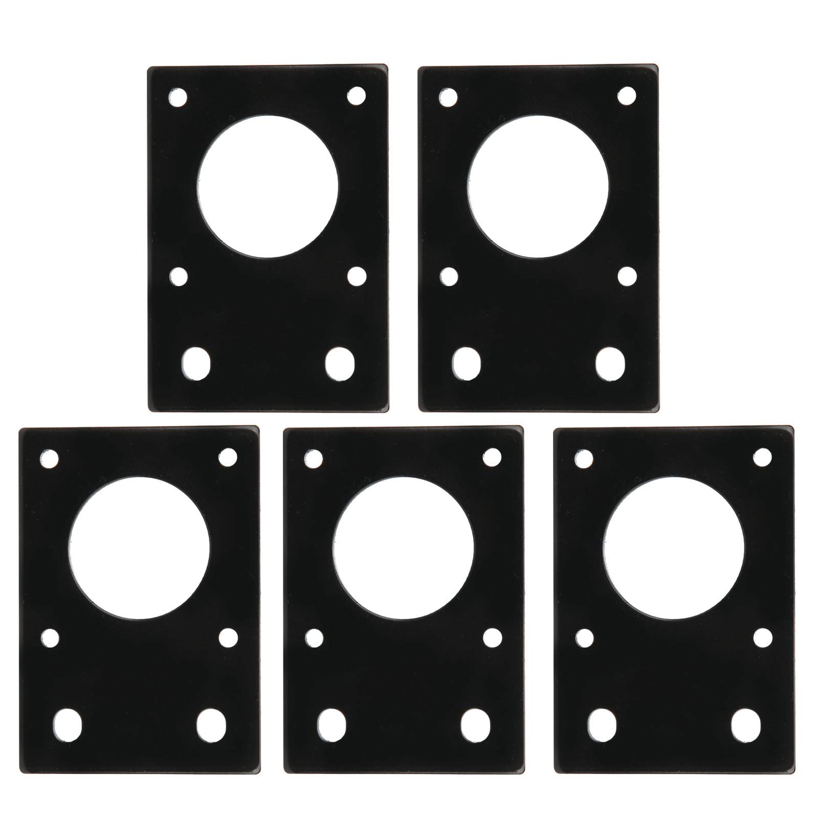 Jeanoko 5pcs Motor Mounting Plate Motor Mount Plate Wear-Resistant Stepper Motor Fixed Bracket Black for NEMA 17 42 Series Stepper Motorautomated Industry