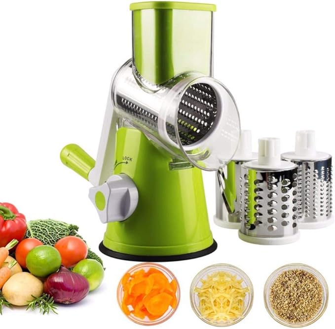 Geedel - Râpe de fromage de cuisine, mandoline tranche-légumes rotative