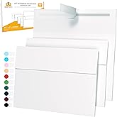 5x7 Envelopes for Invitations - 110 White Envelopes for 5x7 Cards - A7 - (5 ¼ x 7 ¼ inches) - Perfect for Weddings, Graduation, Baby Shower - 120 GSM - Peel, Press & Self Seal - Square Flap