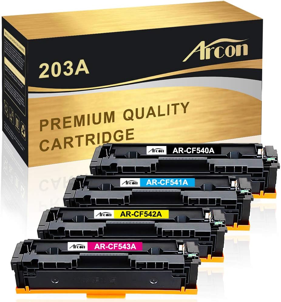Arcon Compatible Toner Cartridge Replacement for HP 203A 203X CF540A CF540X HP M281FDW M254DW Color Laserjet Pro MFP M281FDW M281FDN M281CDW M280NW Pro M254DW M254NW M254DN CF540A CF541A CF542A CF543A