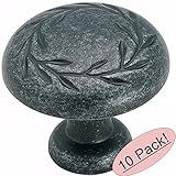 Amerock BP1581WID Inspirations Wrought Iron Dark Leaf Cabinet Hardware Knob, 1-1/4