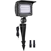 Gardenreet Low Voltage LED Flood Light - 12W 12V Outdoor Wall Wash Light, Landscape IP65 Waterproof Aluminum Brown, Warm Whit