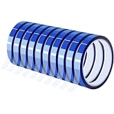 Heat Tape for Sublimation, 10 Rolls Heat Resistant Tape 10mm &times;30m(98ft) | No Residue Heat Transfer Tape Sublimation Heat Tape for Press Electronic Soldering Insulation DIY Ornament Blanks