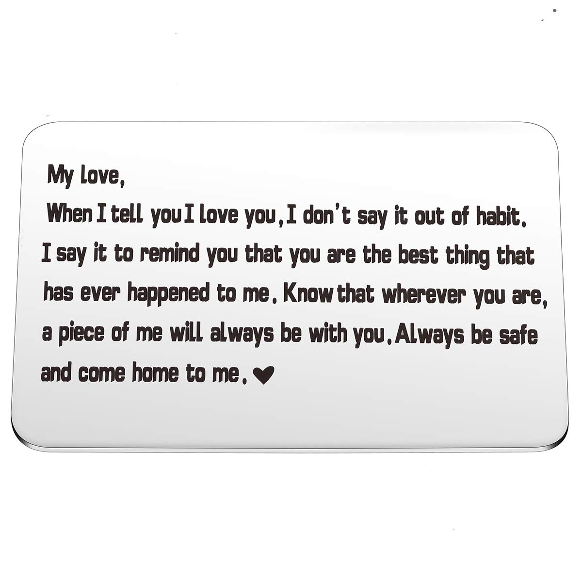 Mixjoy Engraved Wallet Card Inserts For Men Husband Gifts Boyfriend Gifts Wallet Love Note Insert Love Message Buy Online In Bahamas At Bahamas Desertcart Com Productid 158542638