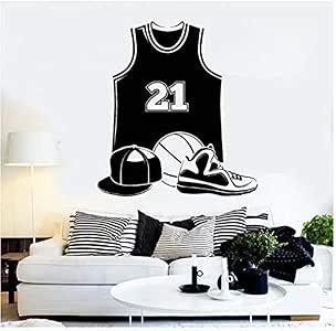 Pegatinas de Pared,Zapatos de jersey de baloncesto Calcomanías de