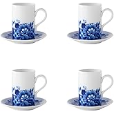 Vista Alegre Porcelain Blue Ming Coffee Cup and Saucer