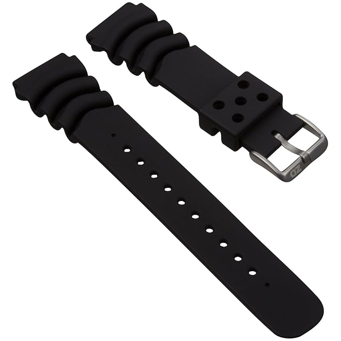 Taucheruhrenarmband bei ZULUDIVER® für Seiko Z20 Monster, Schwarz, 20mm
