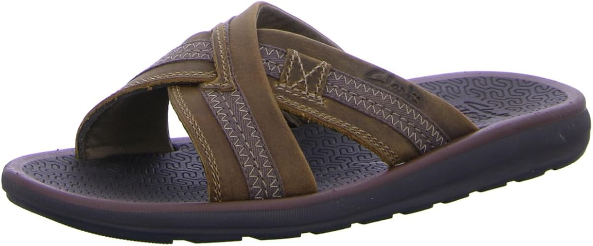 clarks sandals mens purple