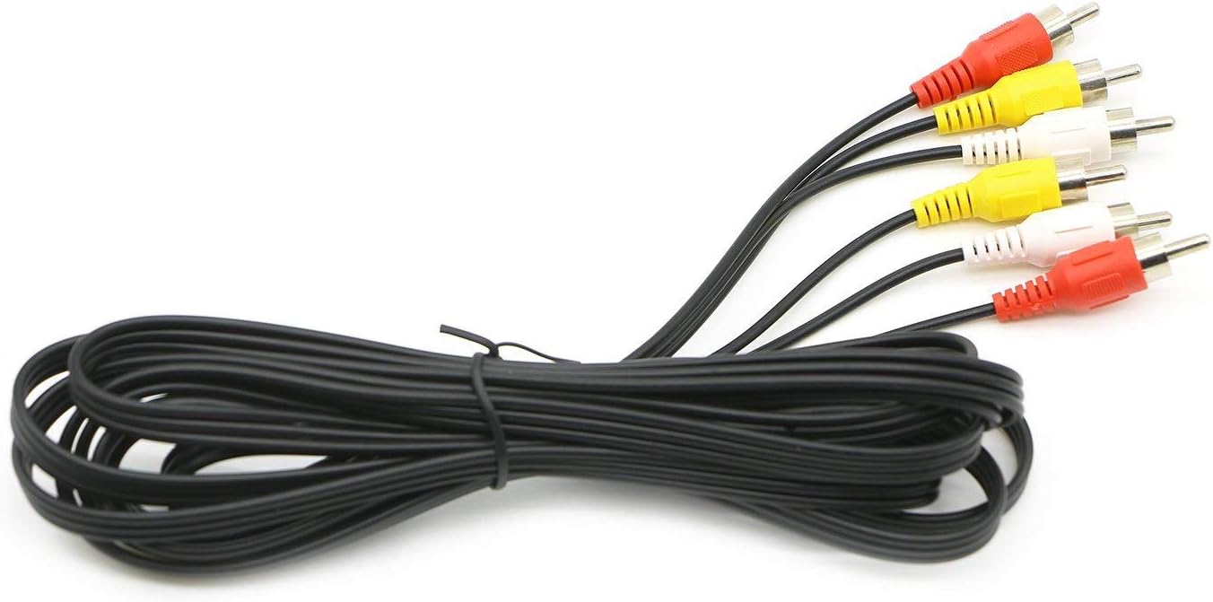 Pasow 3 RCA Cable Audio Video Composite Male to Male DVD Cable (6 Feet): Home Improvement