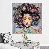 KICODE Abstract Modern African Women Portrait Canvas Oil Painting On Prints Home Livingroom Art Picture