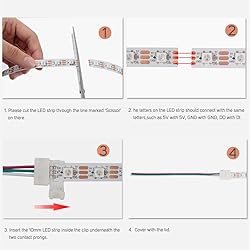 BTF-LIGHTING 10pcs 3Pin 10mm Wide Single End with