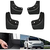 Mud Flaps for Tesla Model Y Accessories 2024 OEM Version Tire Splash Guards for Model Y 2020-2024 No Drilling Splash Guard 4Pcs