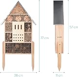 Navaris XL Wooden Insect Hotel - Natural Habitat for Bees & Butterflies view 3