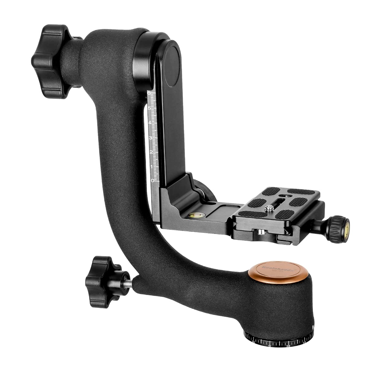Koolehaoda Professional Heavy Duty Metal Gimbal Tripod Head with with Arca Swiss Quick Release Plate and Bubble Level for Digital SLR Cameras up to 26lbs/12kg