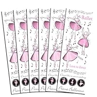 Ballet Stickers Party Supplies Pack -- 6 Ballerina Sticker Packs with Glitter Accents (Ballerina Party Favors)