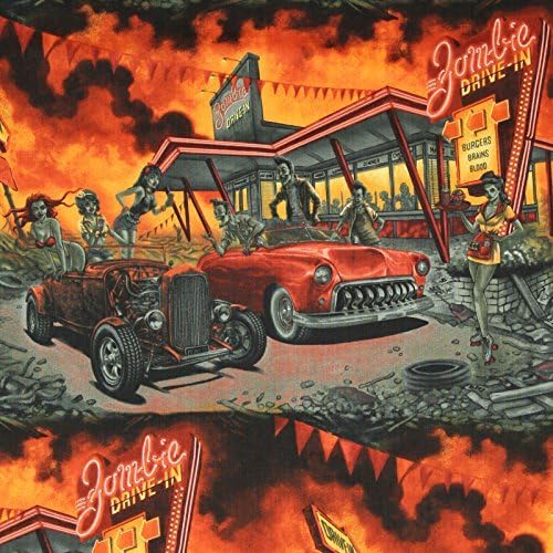 Alexander Henry Apocalypse Zombie Drive-In Fabric by Americas Best Threads