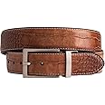 Greg Norman Men's Reversible Croco Print Leather Golf Belt Tan/Black 36