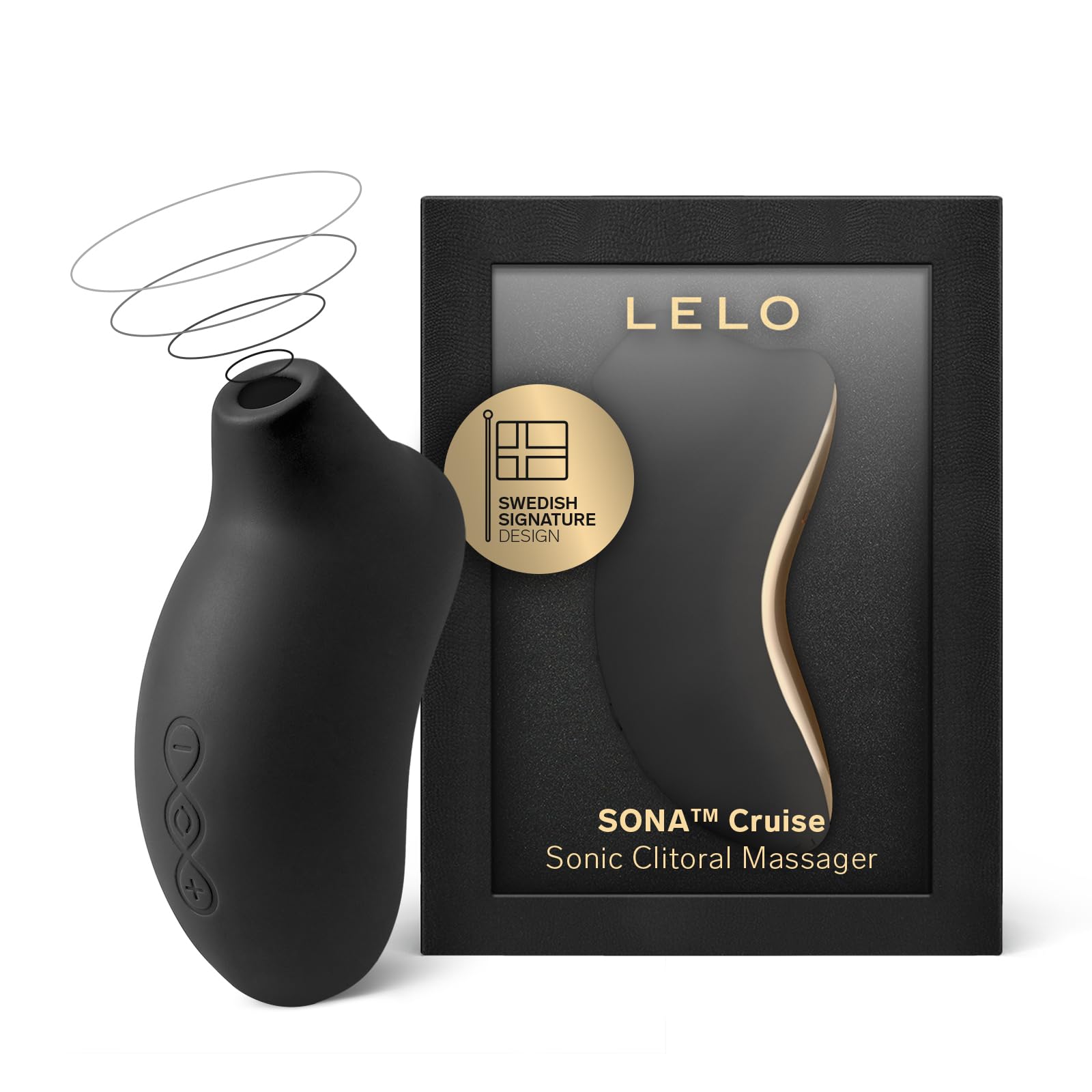 LELO SONA Cruise Suction Vibrator for Enhanced Pleasure, Waterproof and Rechargeable Clit Sucker Sex Toy for Women, Clitoris Stimulator (Black)