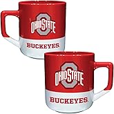 RFSJ Ohio State Buckeyes Ceramic 20 oz Campus Colors Mug – Official Team Logo Coffee Cup – Handwash Recommended – Includes One Mug
