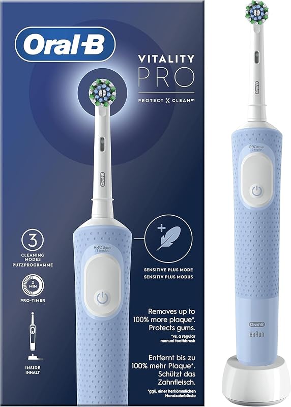 Pro Vitality Spazzolino Elettrico Blu, con 1 Testina, Progettato da Braun