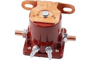 TXRXIZ Upgrade Hot Rod 12v Starter Solenoid Relay SW3 Replacement for 1956-up Truck Starter Replaces B-6A-11450A C6AF C7AF C3912 C9AF SNL135 50-430 (Red)