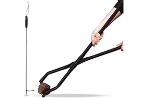 BERAJA STORE Fire Tongs - Grizzly Grabber Firewood Tongs - Fire Tongs for Fire Pit - Log Grabber Fireplace Tongs Ideal for Campfires, Fireplaces, Fire Pits