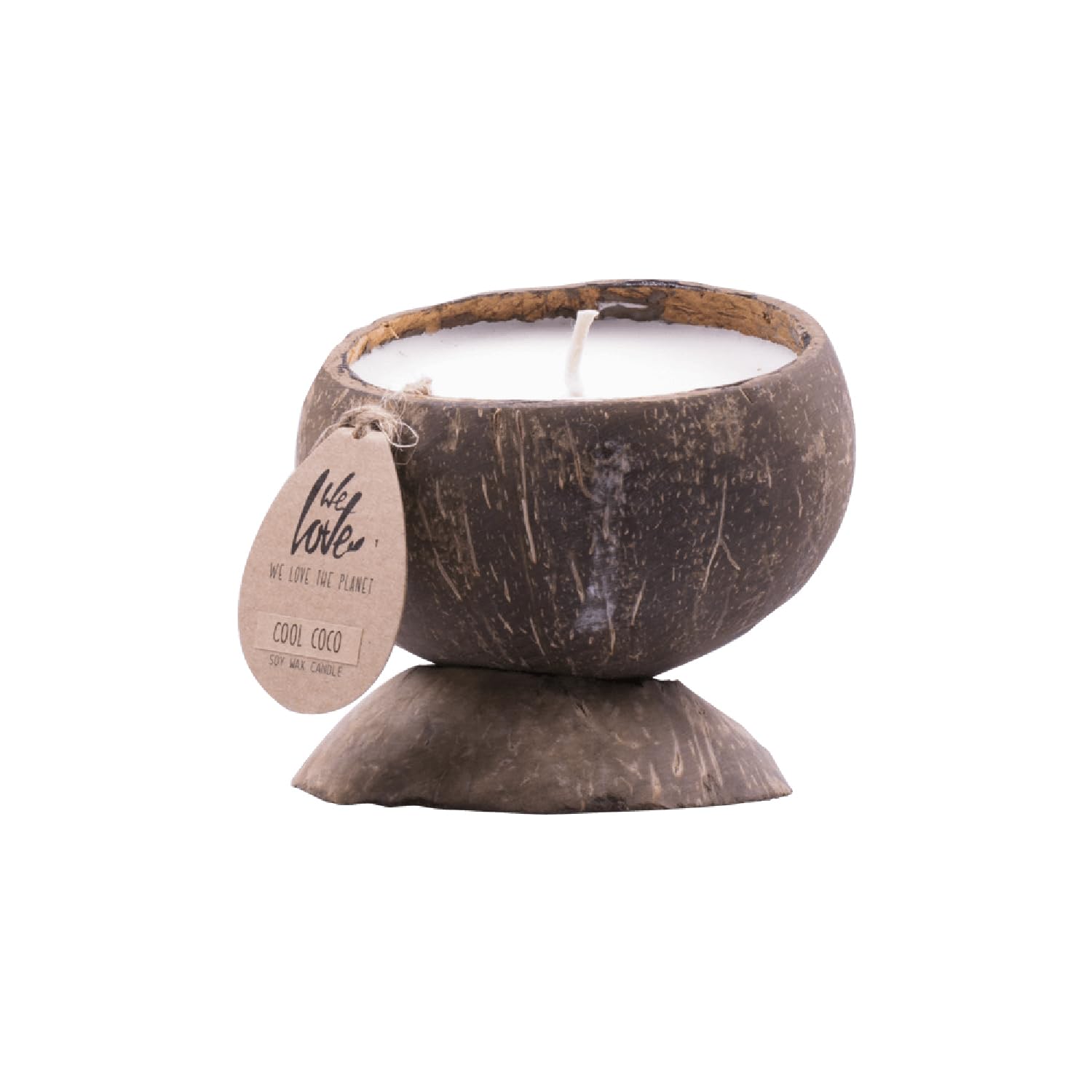We Love The Planet - 100% Soy Candle - Cool Coco Creamy Coconut Scent - 40-45 Hours Burn Time - Eco Friendly & Biodegradable